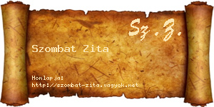 Szombat Zita névjegykártya